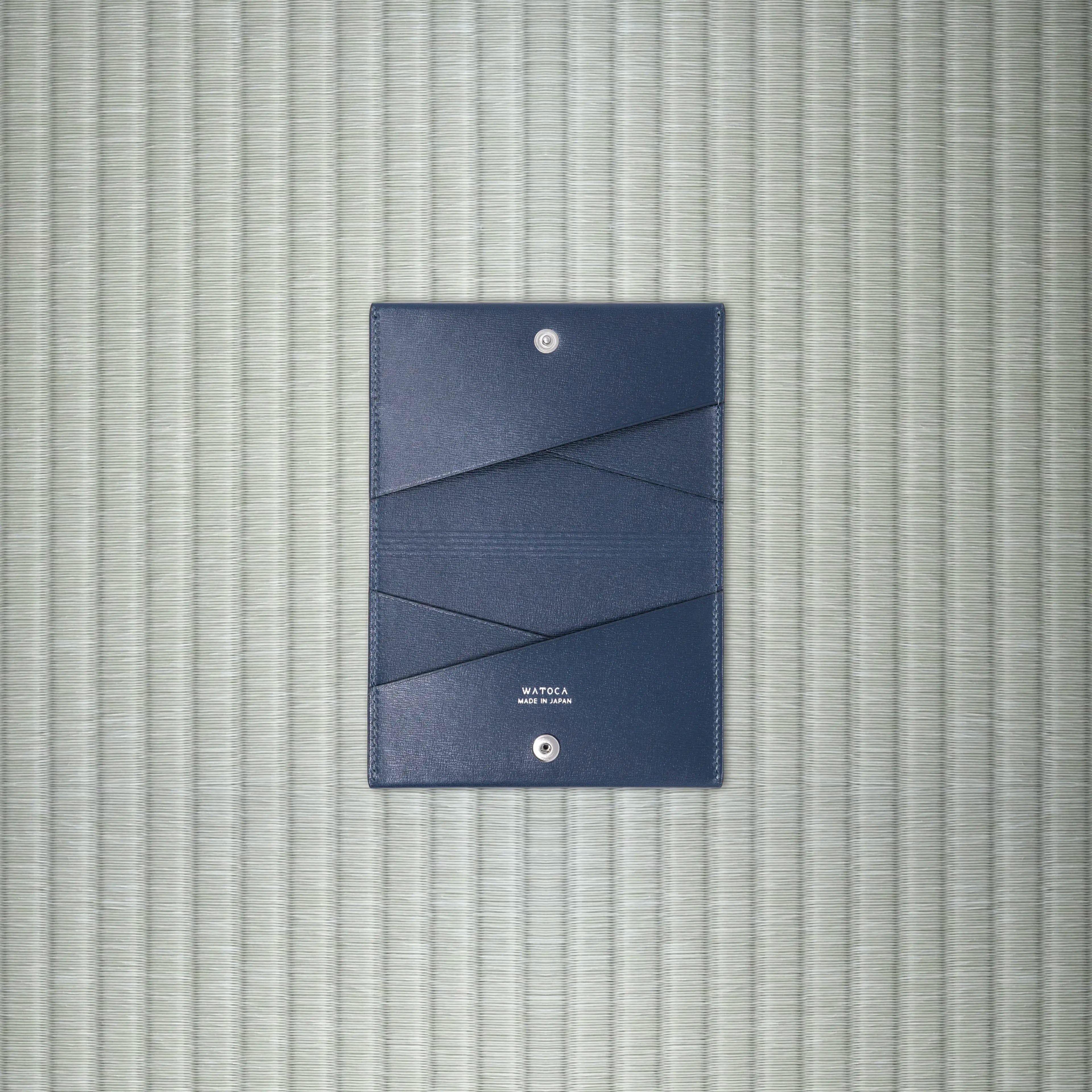 スリムカードホルダー KIMONO / SAZANAMIレザー (総牛革) – わとか