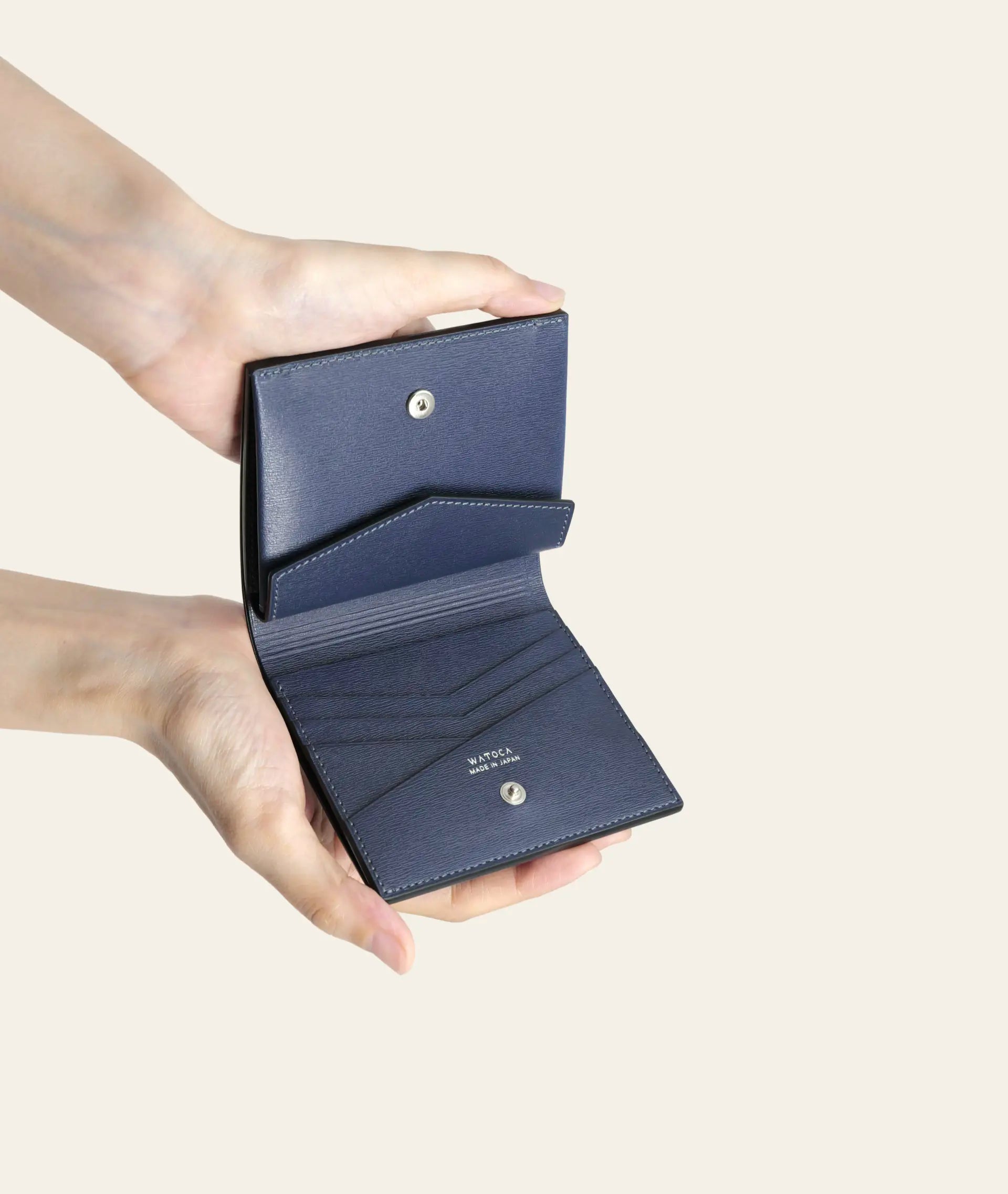 WATOKAわとか コンパクトウォレット KIMONO KARASUBAレザー コンパクト