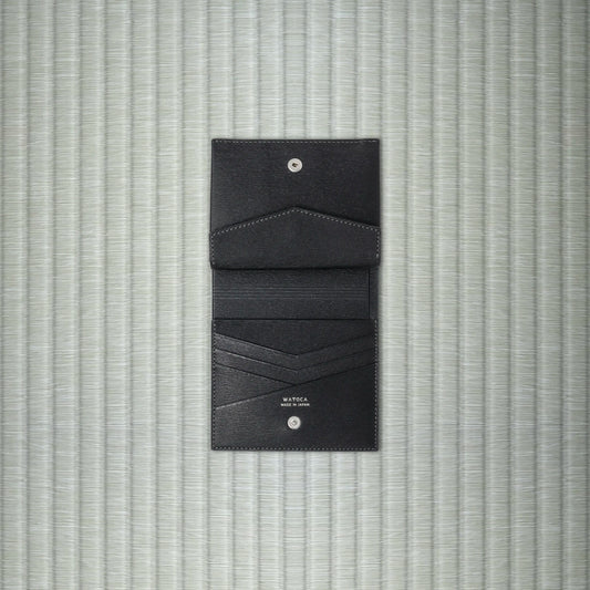 コンパクトウォレット KIMONO / KARASUBAレザー (総牛革)