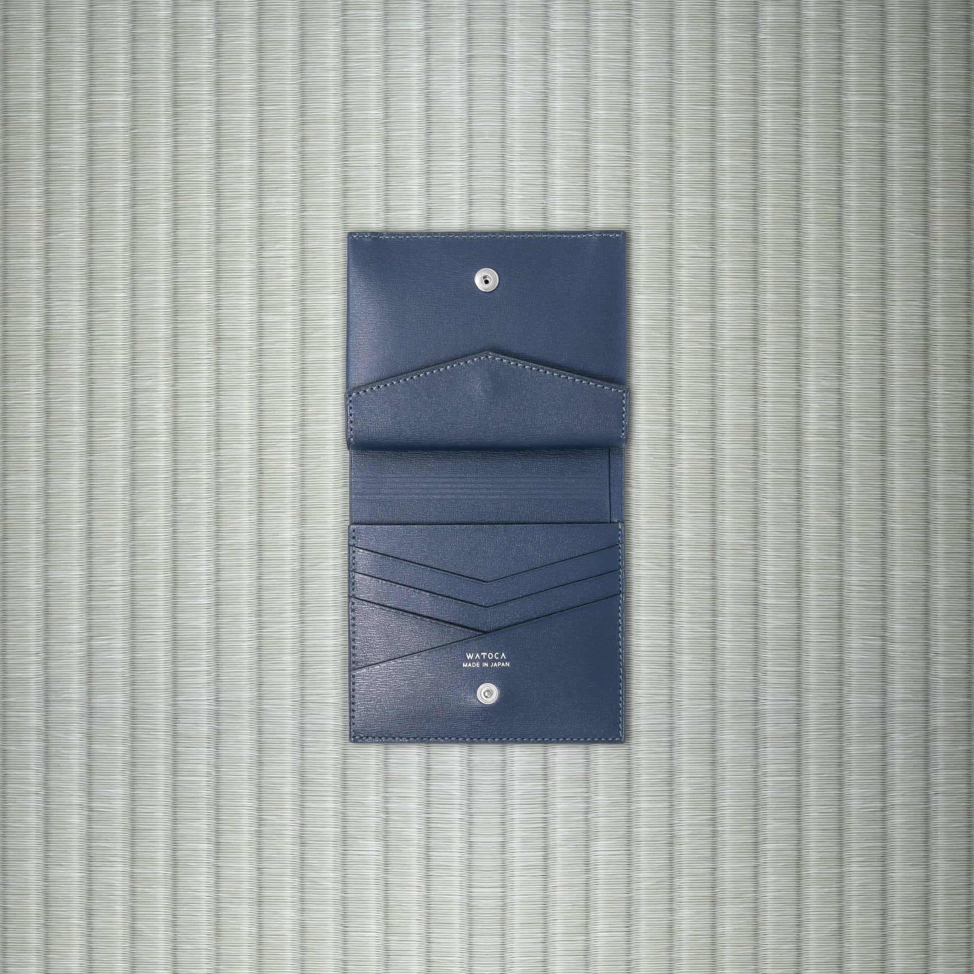 Tonmi ヴィーガン財布 コンパクトウォレット KIMONO / SAZANAMIレザー (総牛革) – わとか